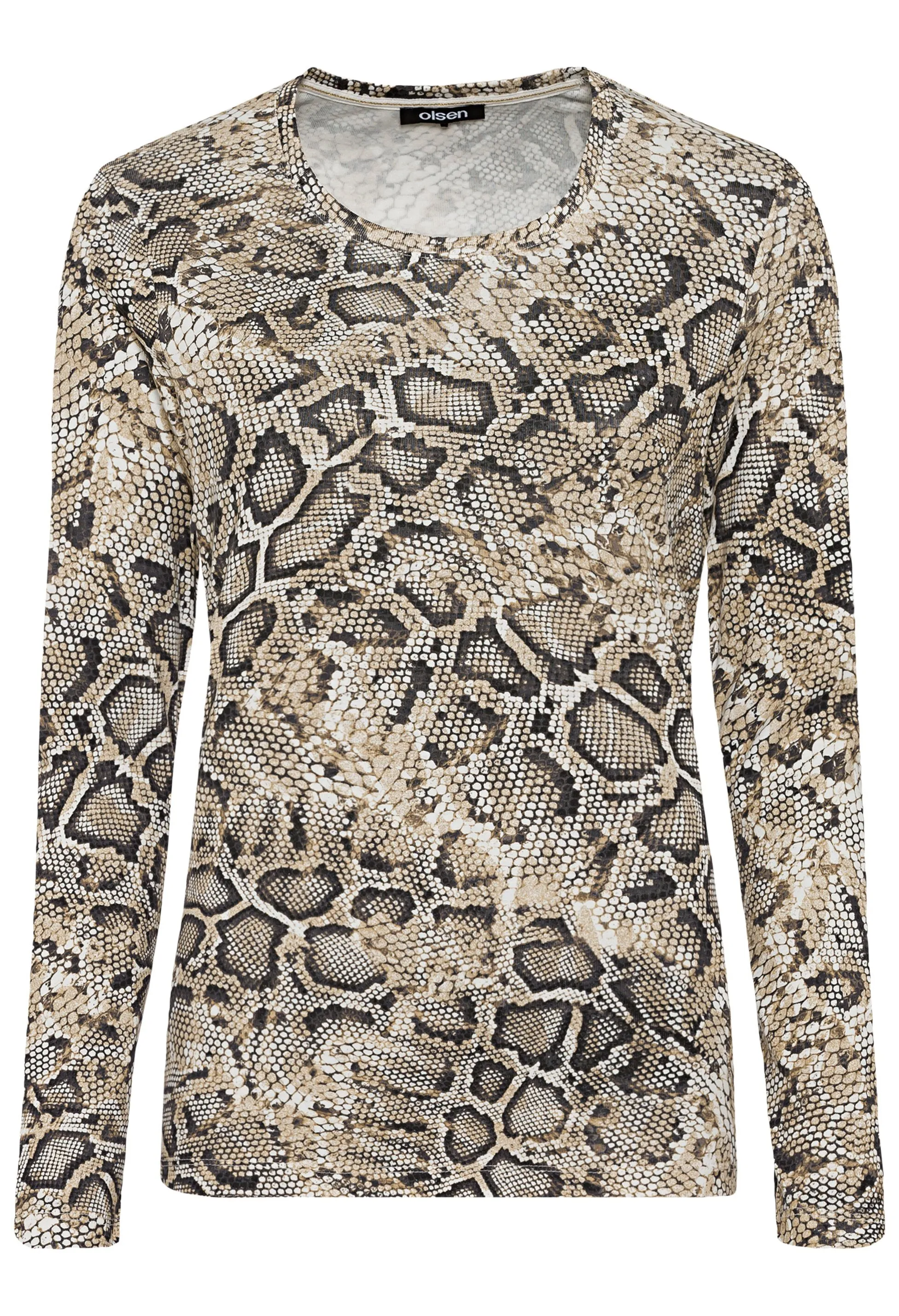 100% Cotton Long Sleeve Snake Print T-Shirt