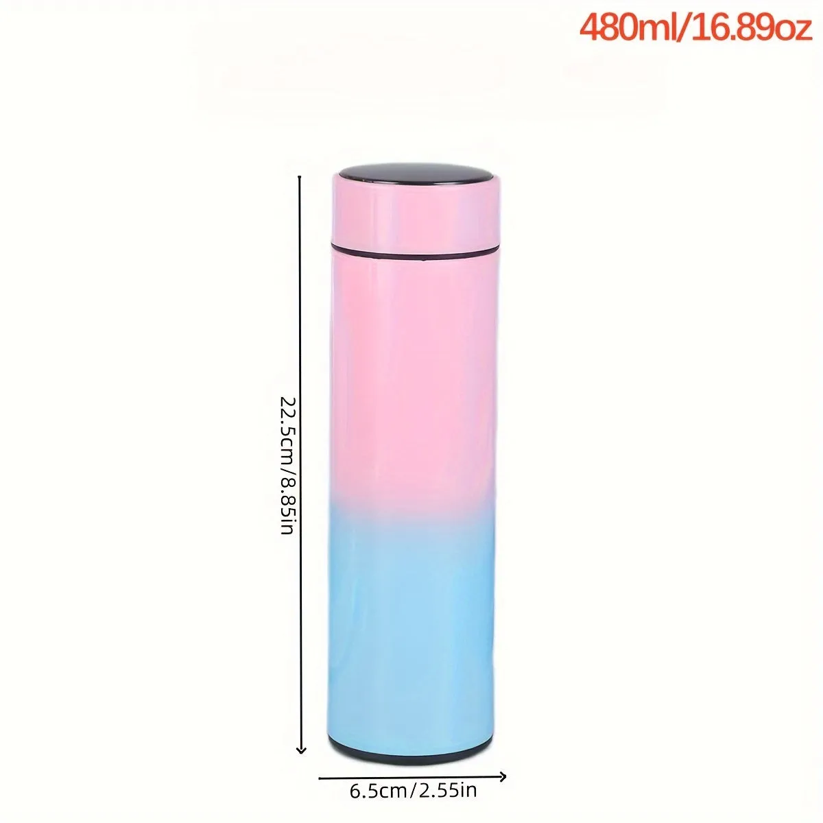 1pc, Vacuum Flask With Temperature Display And Tea Infuser, 16.91oz Insulated Water Bottles, Travel Thermal Cups, For Hot And Cold Beverages, Summer Winter Drinkware, Gifts