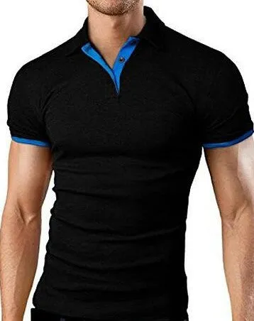 2019 Fashion Polo Shirt Men Casual Turn Down Collar Short Sleeve Men Shirt Slim Fit Mens Summer Tops Polo Homme Plus Size 5xl