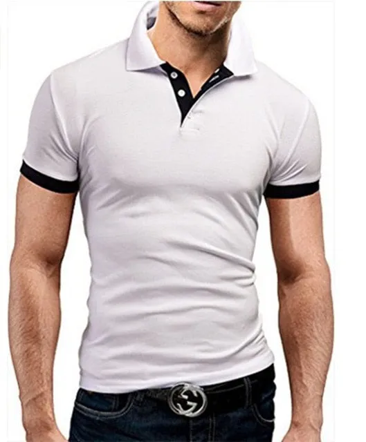 2019 Fashion Polo Shirt Men Casual Turn Down Collar Short Sleeve Men Shirt Slim Fit Mens Summer Tops Polo Homme Plus Size 5xl