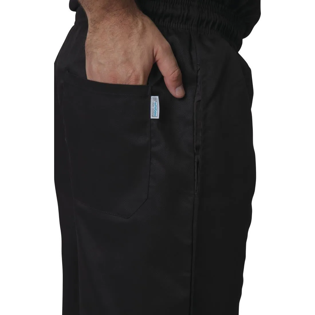 A582-5XL Whites Vegas Chef Trousers Polycotton Black 5XL