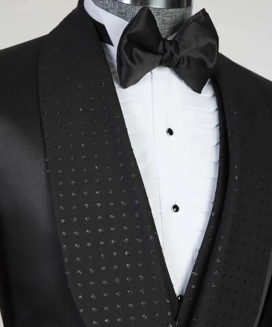 Aidase Elegant Black Men Suits With One Button Two Pieces Jacket Vest Custom Made Bridegroom Wedding Formal Occasiom