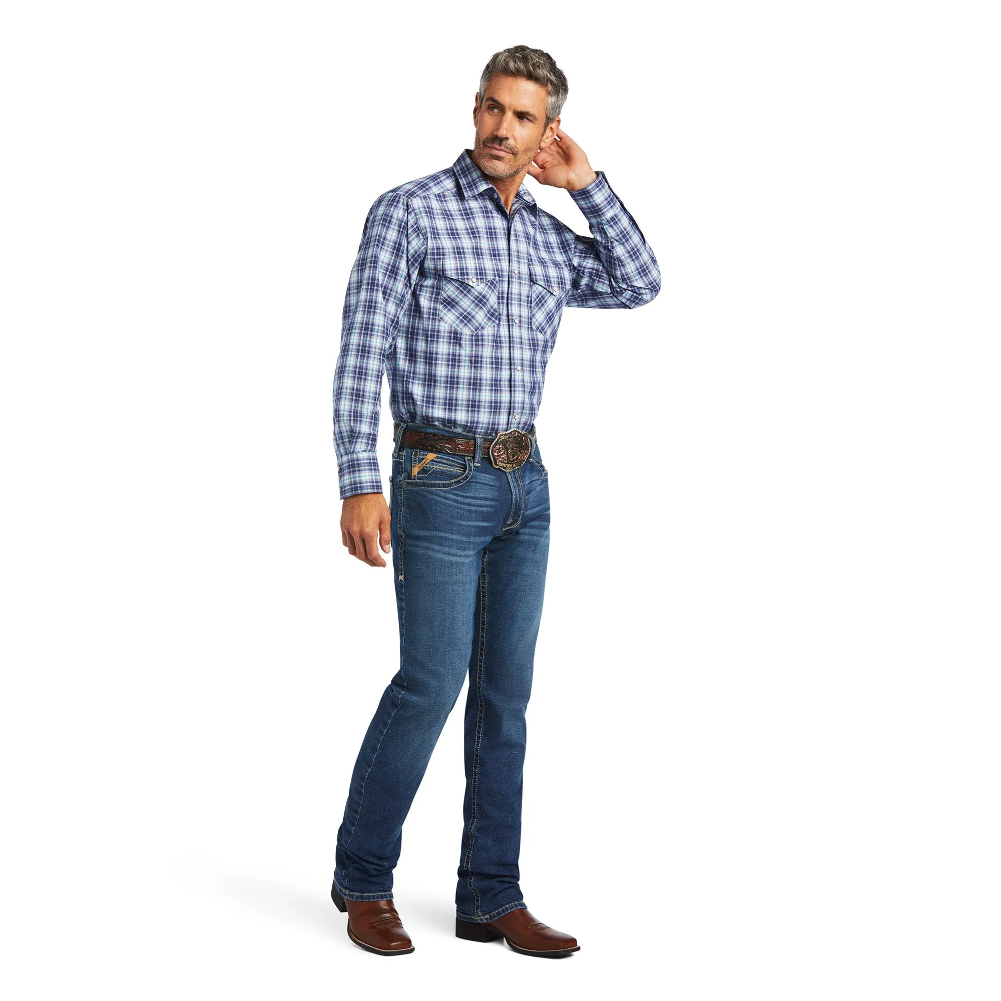 Ariat | Men's Ivy | Classic Fit Western Shirt | Dutch Blue