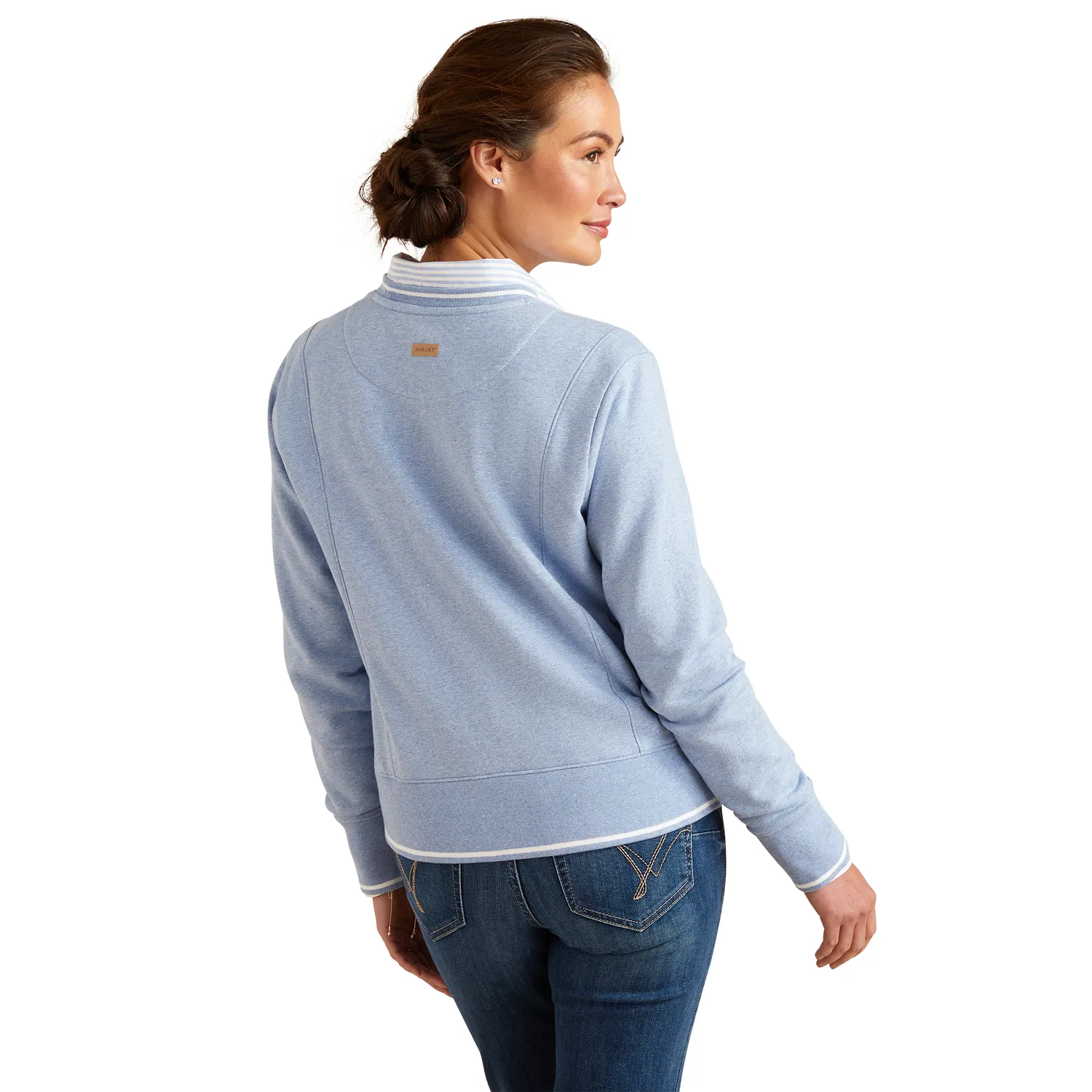 Ariat Women's Tedstock Sweatshirt - Light Blue Heather