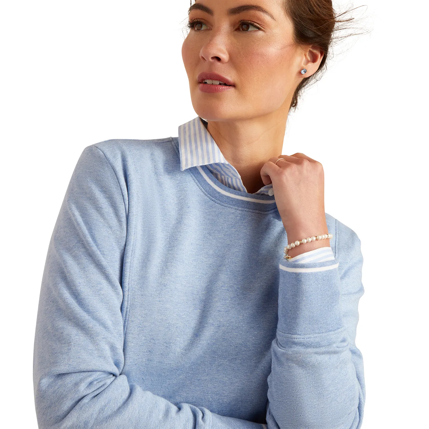 Ariat Women's Tedstock Sweatshirt - Light Blue Heather