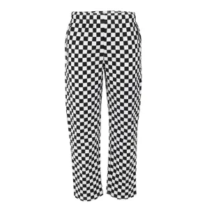 BA002-M Whites Unisex Vegas Trousers Big Black & White Check Size M