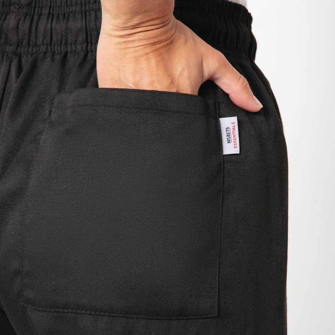 BB477-XXL Nisbets Essentials Chef Trousers Black 2XL