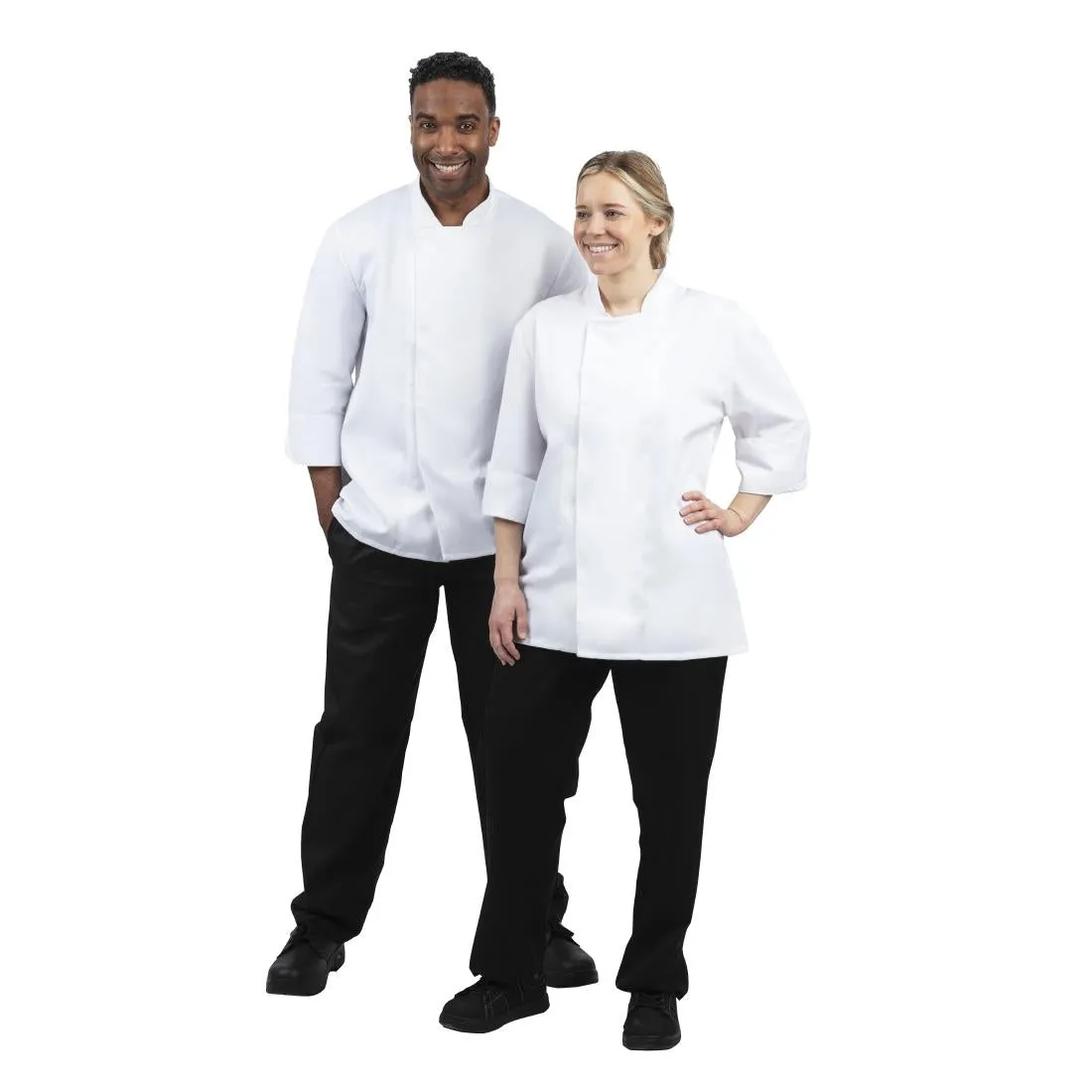 BB578-S Whites Unisex Atlanta Chef Jacket White Teflon Size S