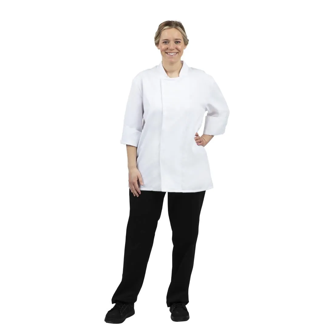 BB578-S Whites Unisex Atlanta Chef Jacket White Teflon Size S