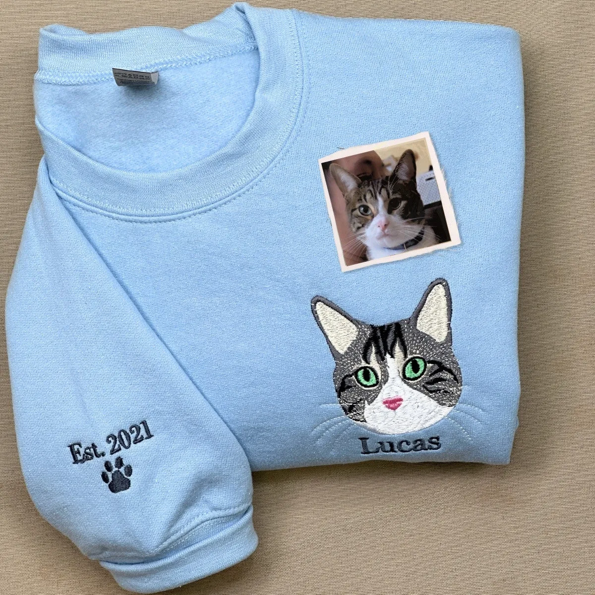 Custom Embroidered Cat Lover Sweatshirt or Hoodie, Personalized Unique Gift ideas for Cat Lovers