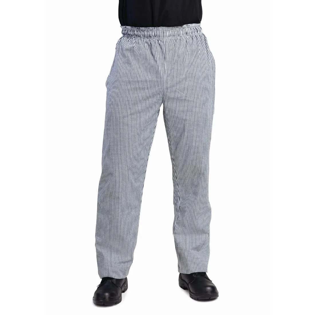 DL712-L Whites Unisex Vegas Chefs Trousers Black and White Check