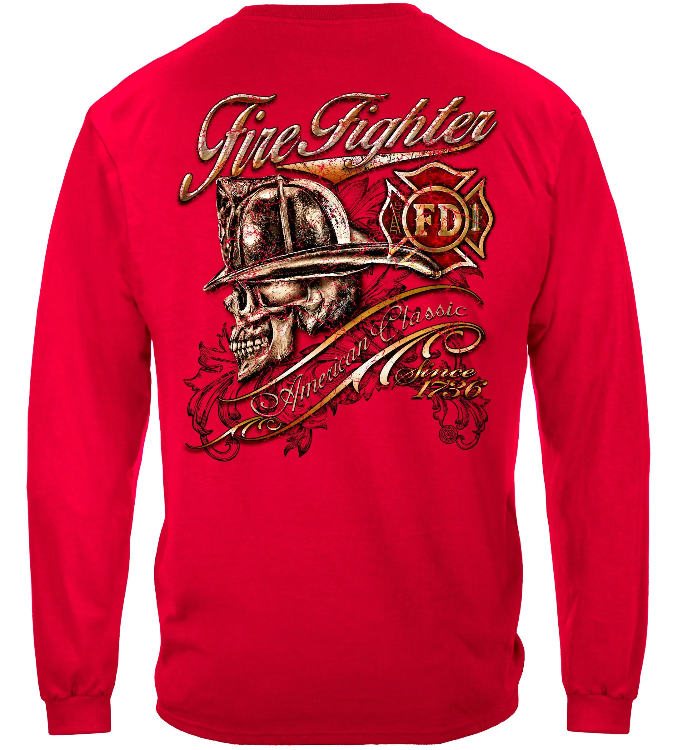 Firefighter Skull American Classic Long Sleeves