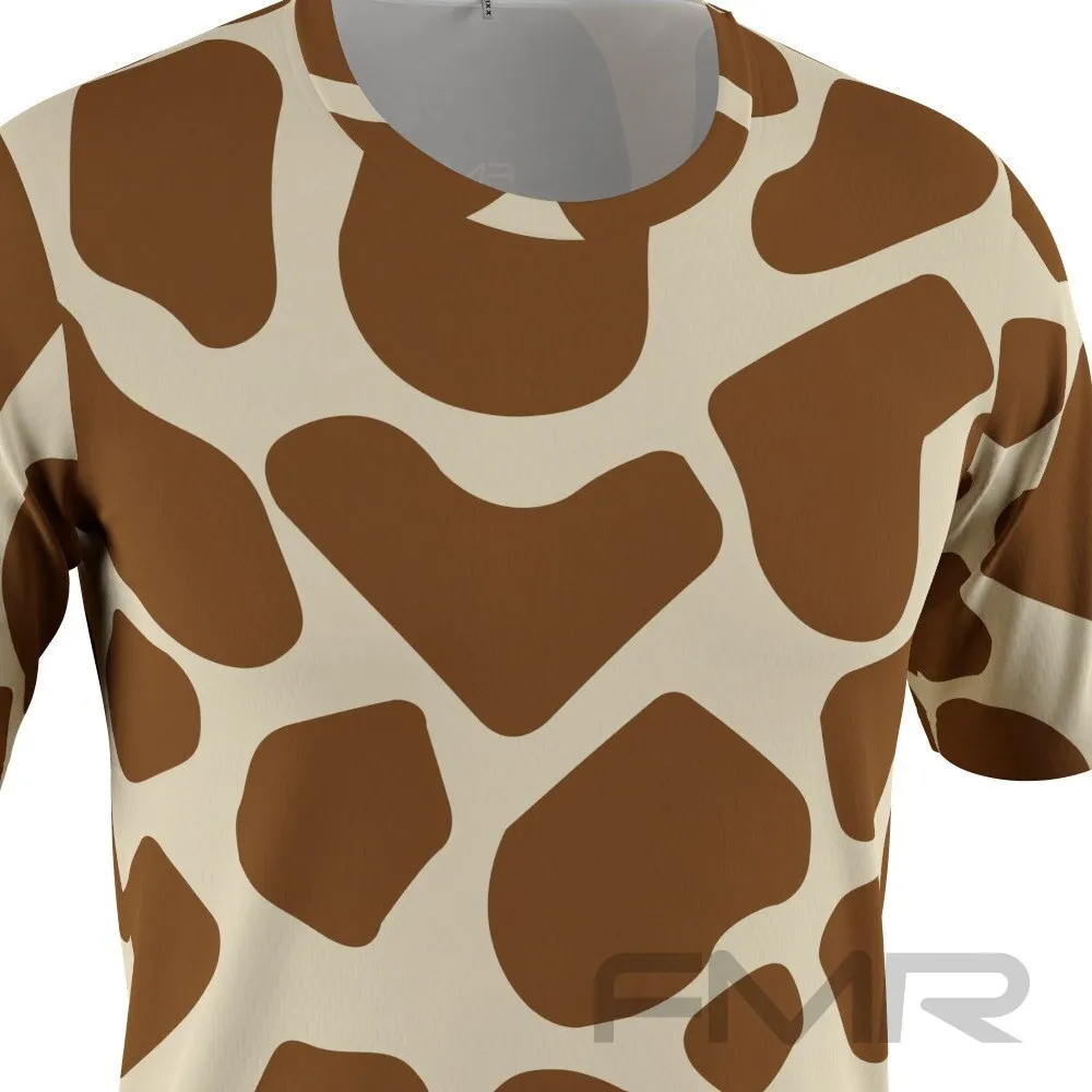 FMR Men's Giraffe Print Short Sleeve Shirt