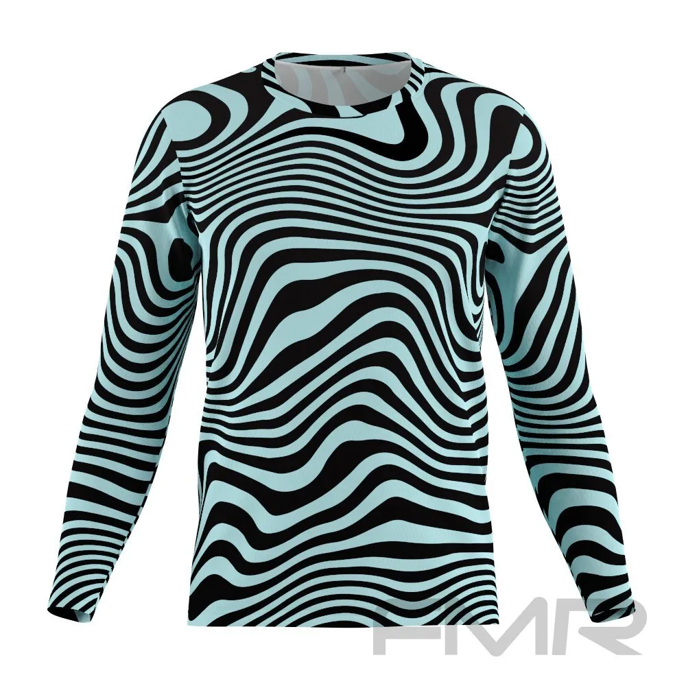 FMR Men's Light Blue Zebra Long Sleeve Shirt