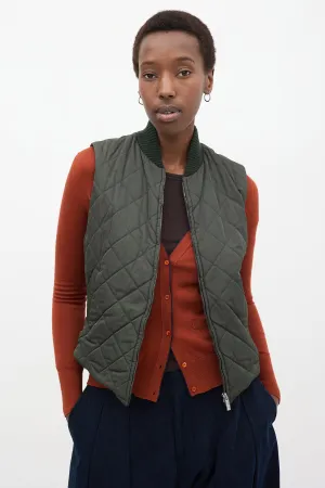 Green Quilted Vest