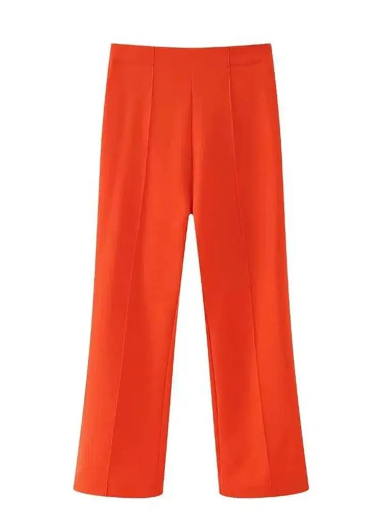 High Waist Wide Leg Trousers