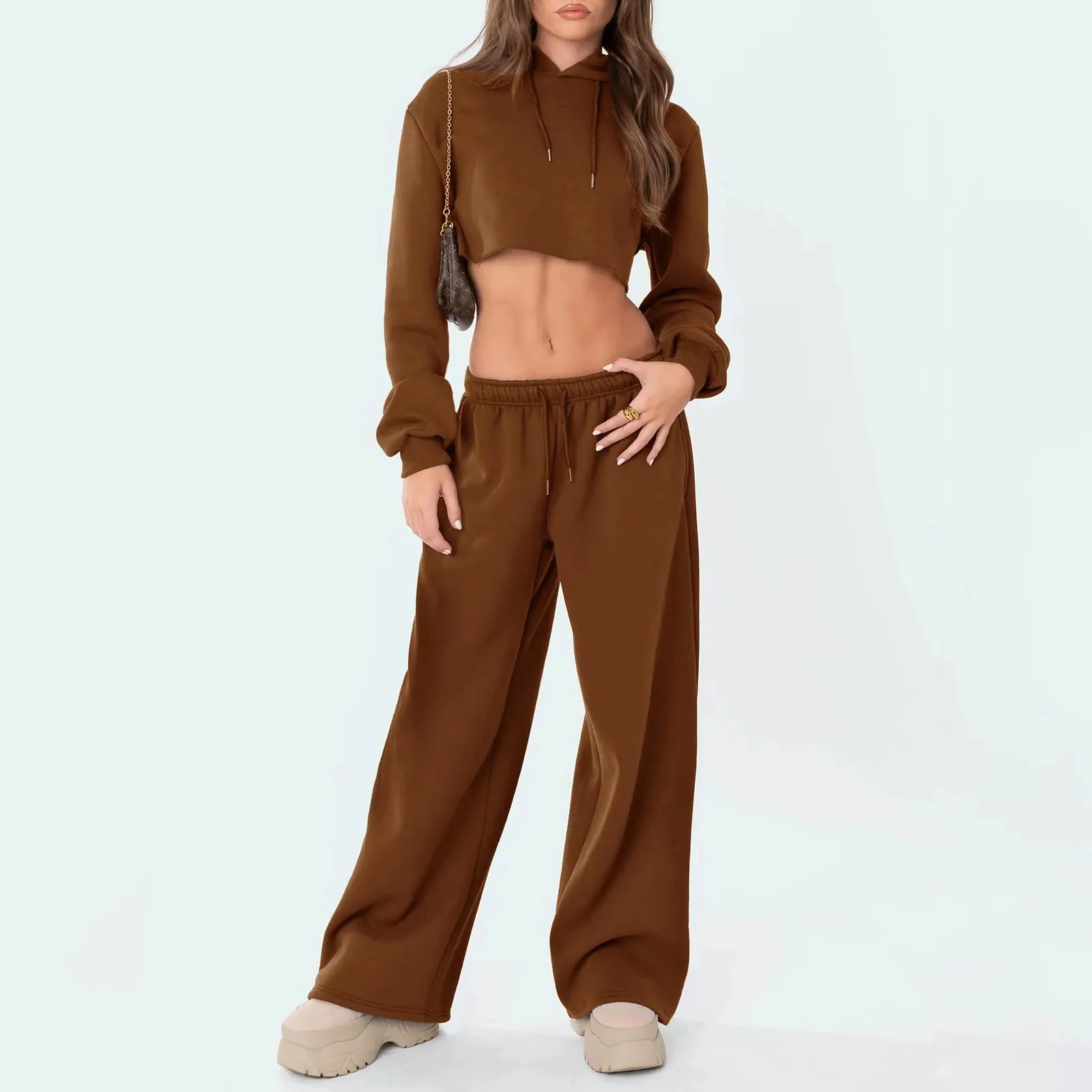 High Waist Wide Leg Trousers