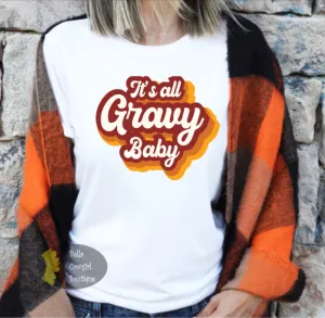 It's All Gravy Retro Thanksgiving T-Shirt