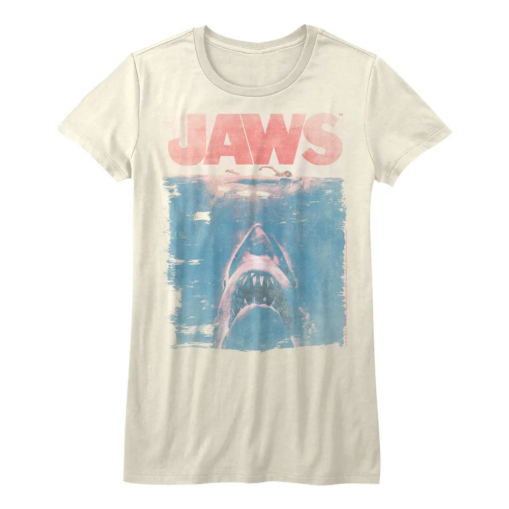 Jaws Fade Juniors T-Shirt