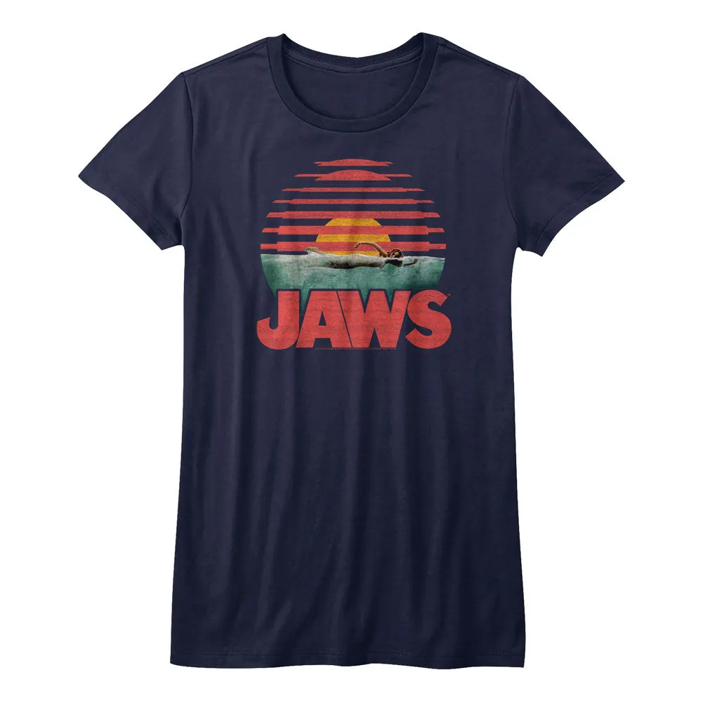 Jaws Sliced Juniors T-Shirt