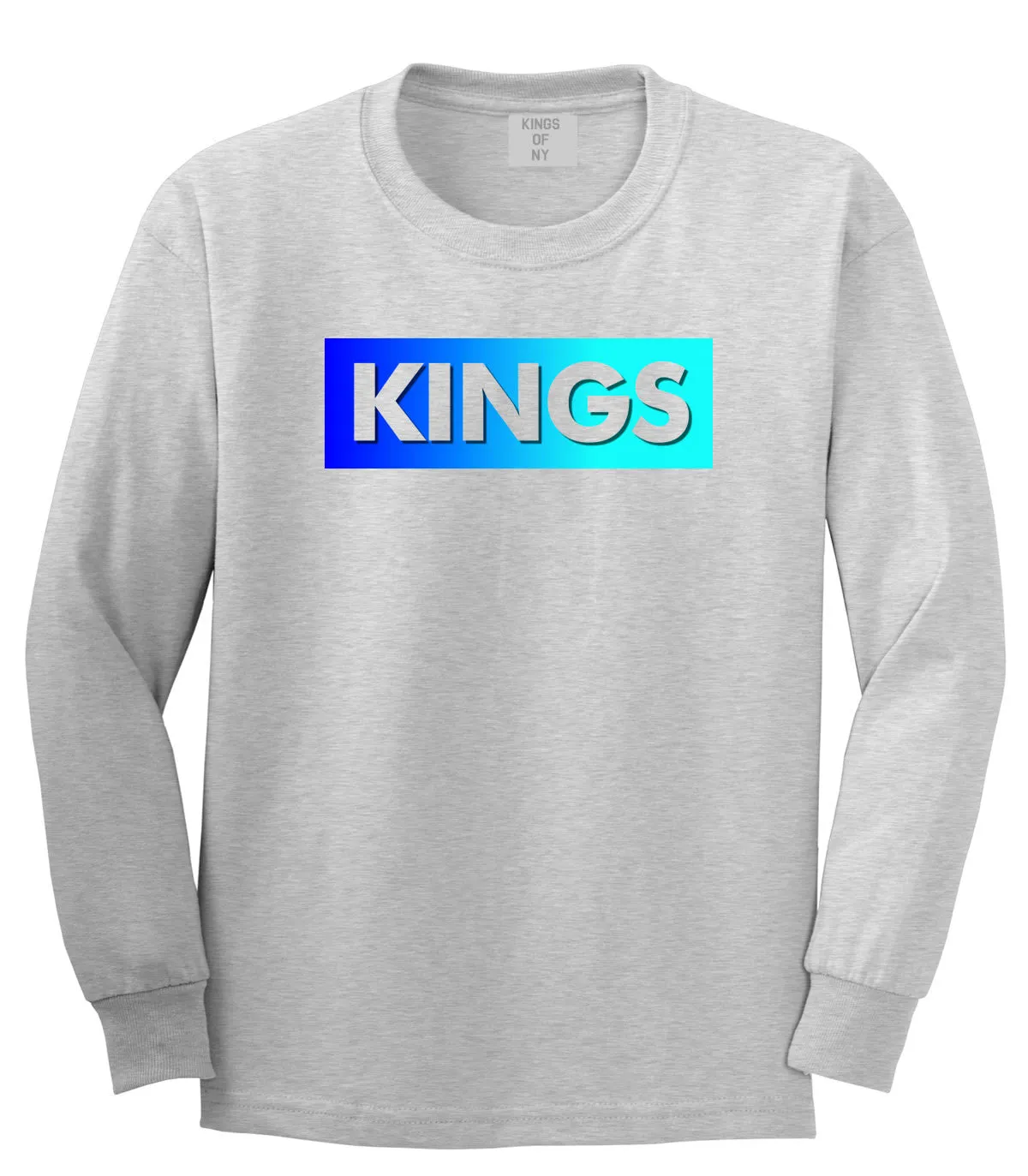 Kings Blue Gradient Long Sleeve T-Shirt