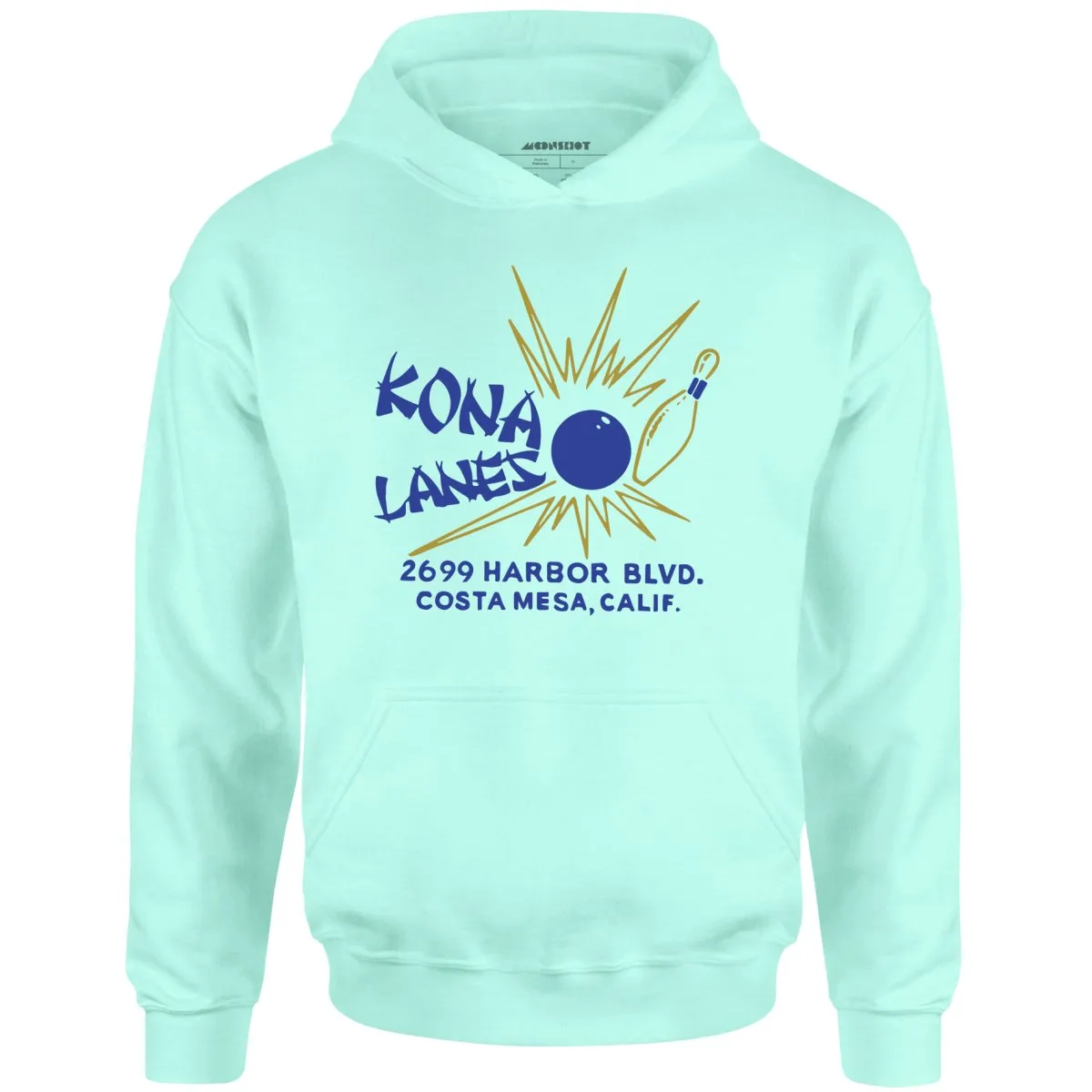 Kona Lanes v2 - Costa Mesa, CA - Vintage Bowling Alley - Unisex Hoodie