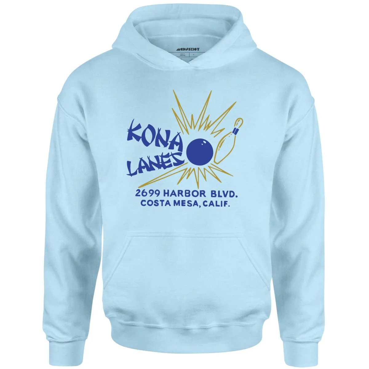 Kona Lanes v2 - Costa Mesa, CA - Vintage Bowling Alley - Unisex Hoodie