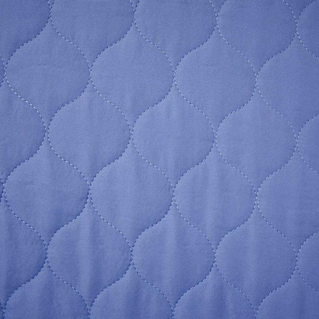 Light Weight Matte Bubble Quilted Puff Coating Periwinkle