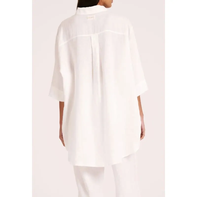 Lounge Linen Loungeline Shirt | White