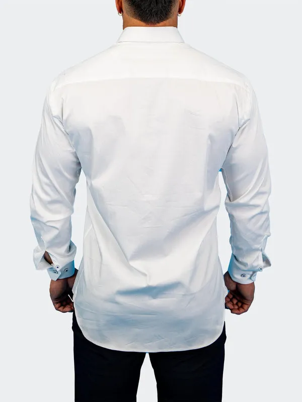 Maceoo Stretch Shirt | Fibonacci Solid Soft White