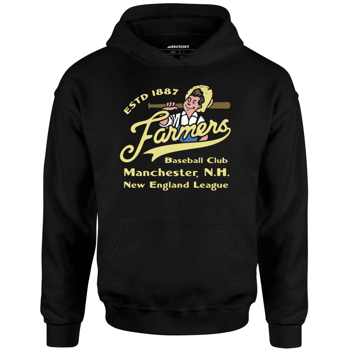 Manchester Farmers - New Hampshire - Vintage Defunct Baseball Teams - Unisex Hoodie