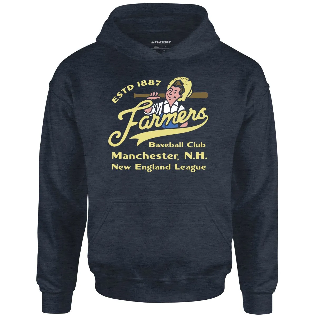 Manchester Farmers - New Hampshire - Vintage Defunct Baseball Teams - Unisex Hoodie