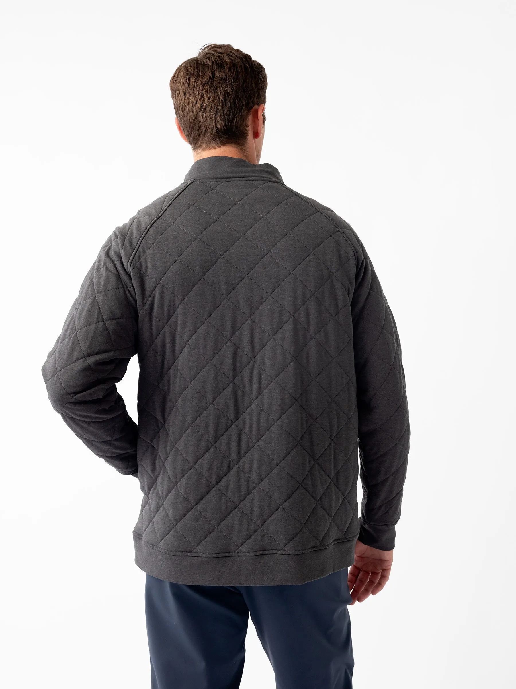 Men's Ultra-Soft Bamboo Quilted Snap Pullover