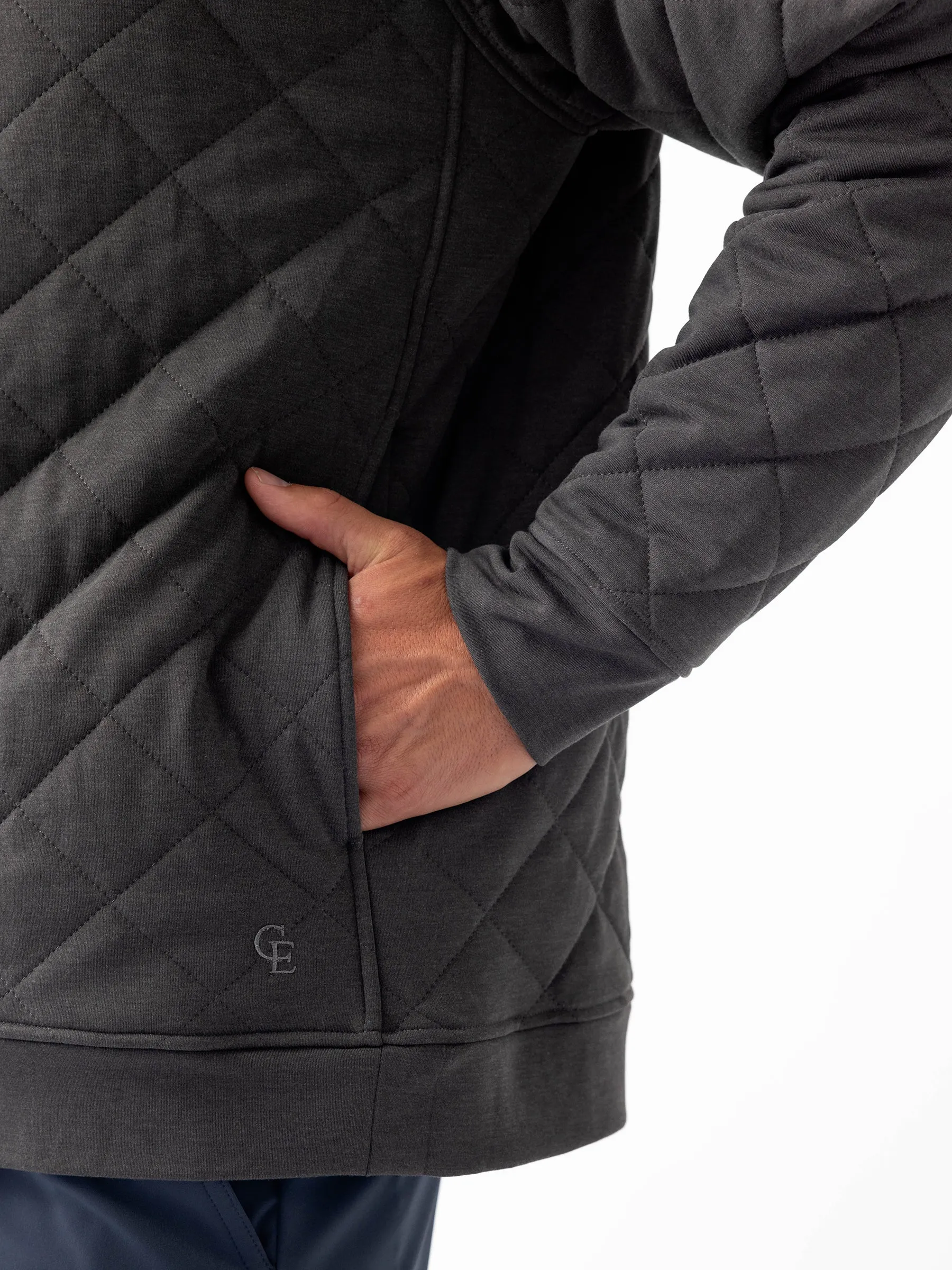 Men's Ultra-Soft Bamboo Quilted Snap Pullover