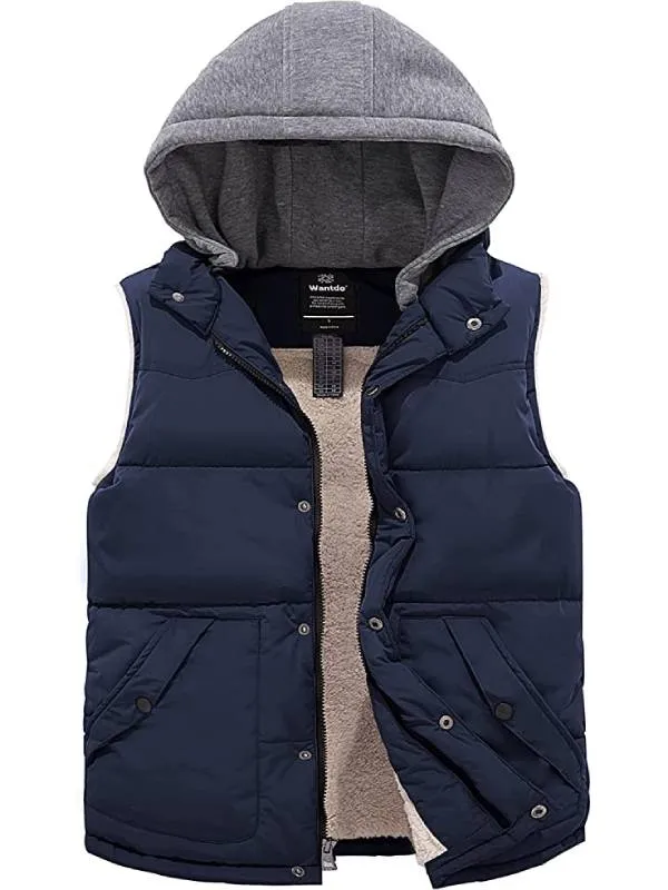 Men's Winter Puffer Vest Quilted Padded Winter Sleeveless Jacket