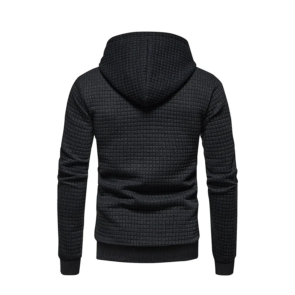 New men's hooded pullover fall casual Slim long-sleeved warm men's sweater knit sweater loose tops outdoor sports men's clothing