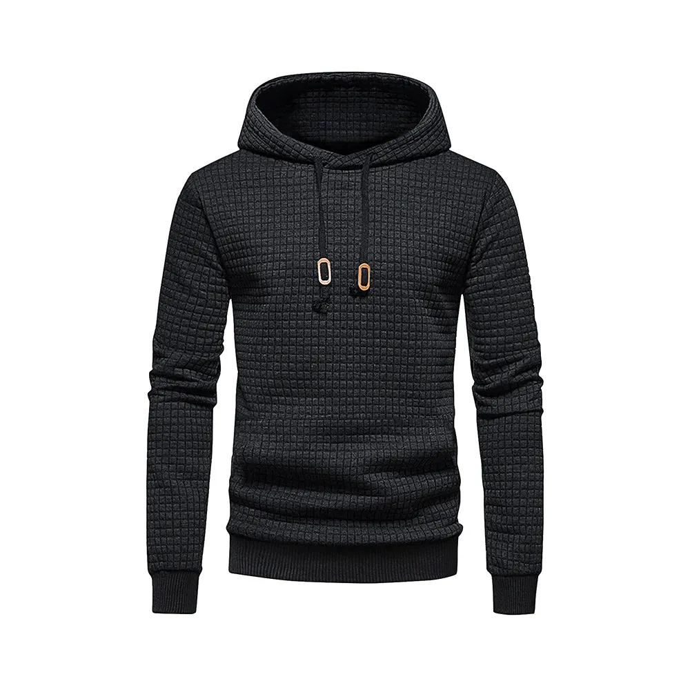 New men's hooded pullover fall casual Slim long-sleeved warm men's sweater knit sweater loose tops outdoor sports men's clothing