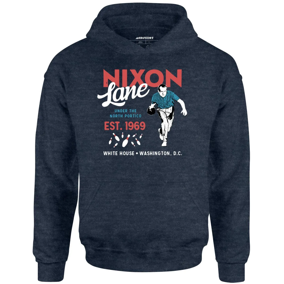 Nixon Lane - Washington D.C. - Vintage Bowling Alley - Unisex Hoodie