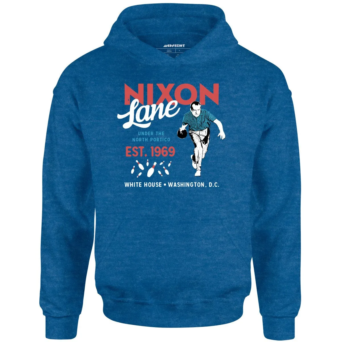 Nixon Lane - Washington D.C. - Vintage Bowling Alley - Unisex Hoodie