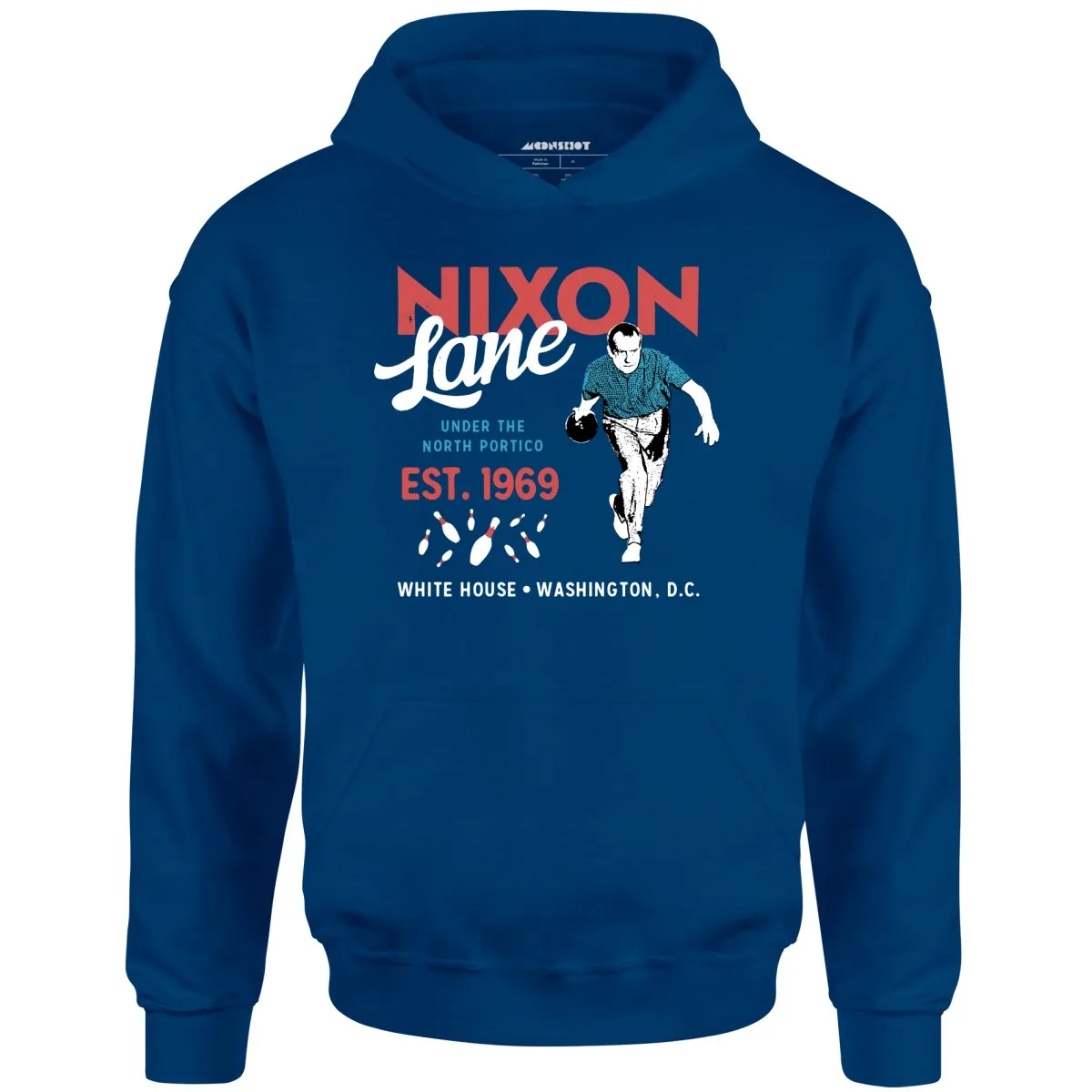 Nixon Lane - Washington D.C. - Vintage Bowling Alley - Unisex Hoodie