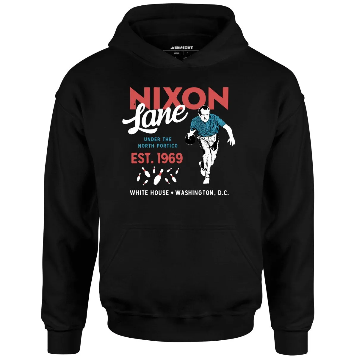 Nixon Lane - Washington D.C. - Vintage Bowling Alley - Unisex Hoodie