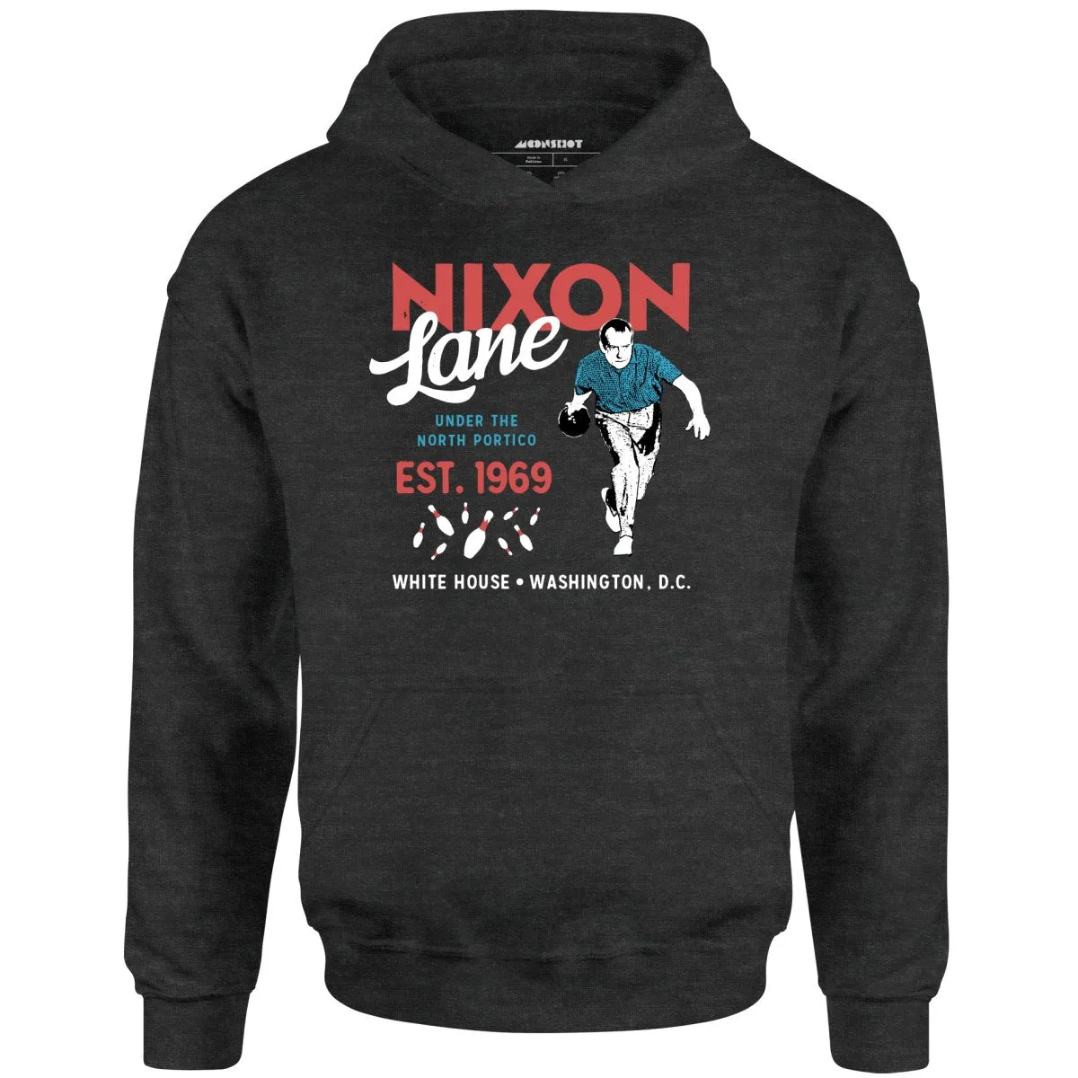 Nixon Lane - Washington D.C. - Vintage Bowling Alley - Unisex Hoodie