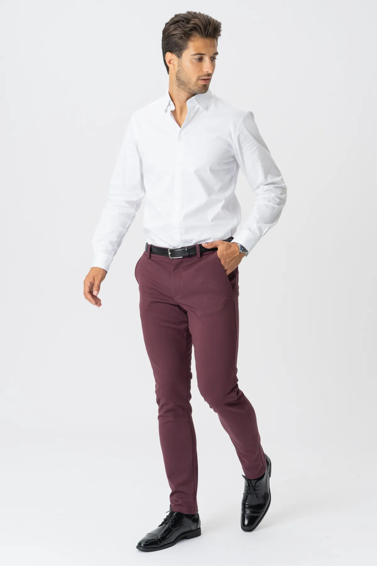 Performance Trousers - Burgundy