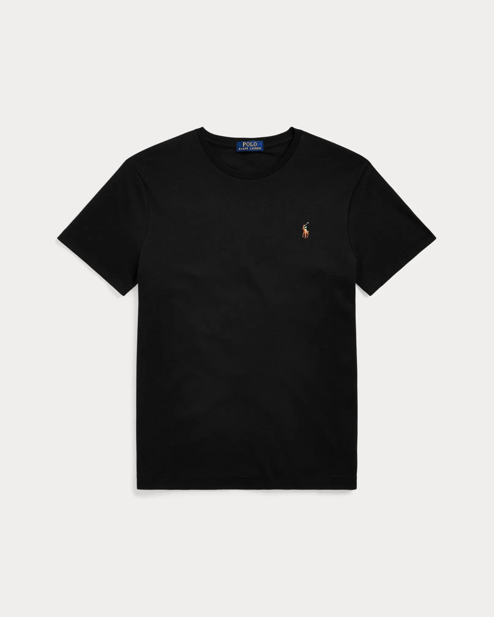 Ralph Lauren Custom Slim Fit Interlock Soft Cotton T-Shirt | Black