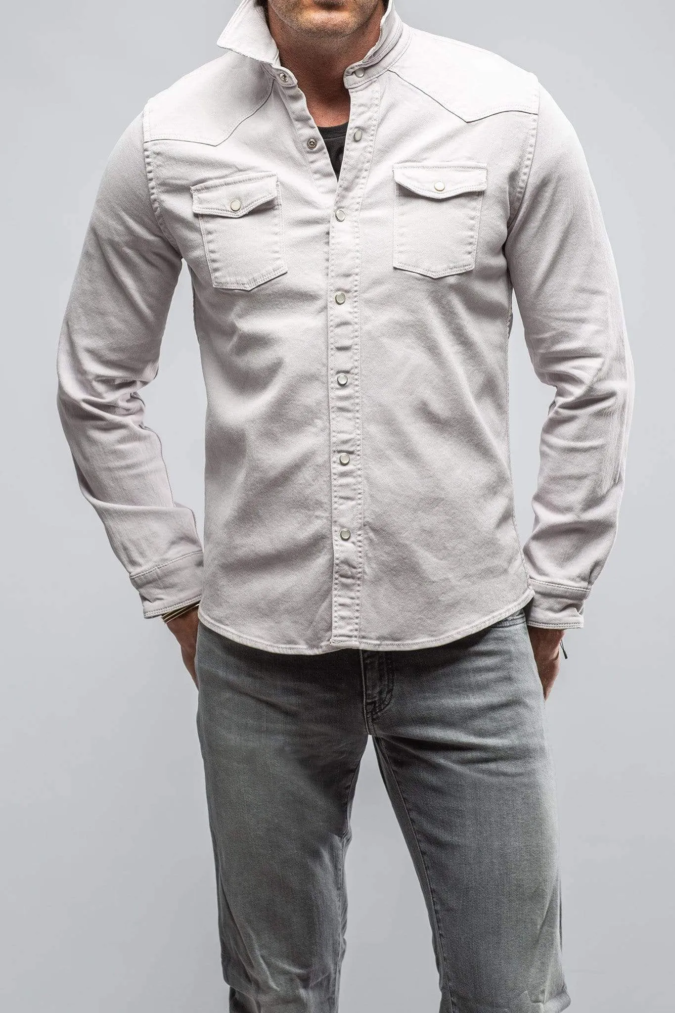 Ranger Colored Denim Snap Shirt In Hickory Root