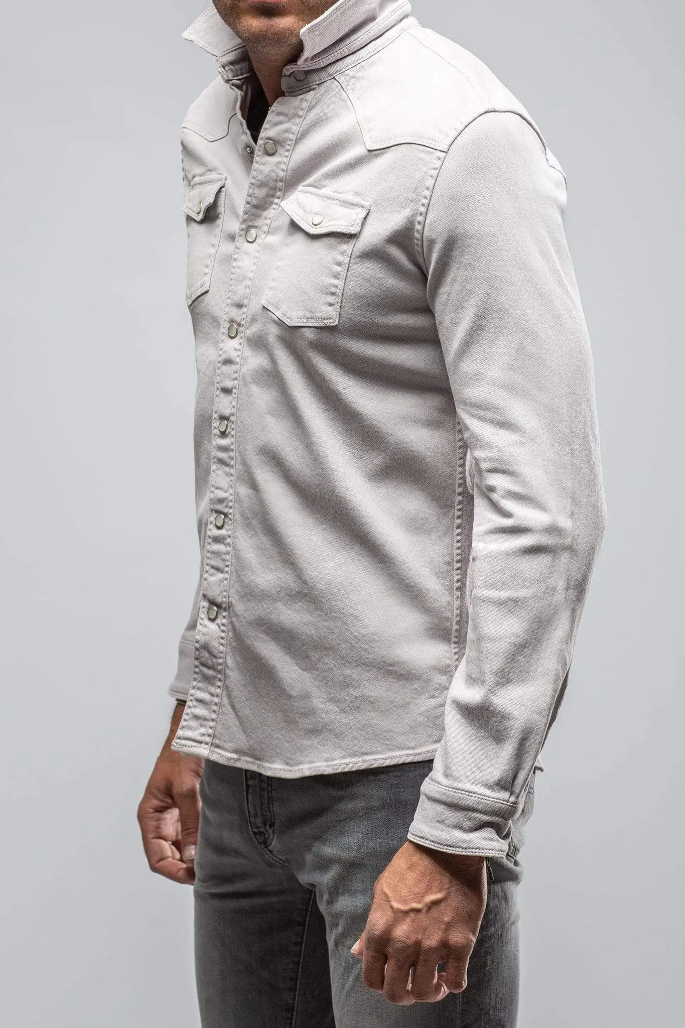 Ranger Colored Denim Snap Shirt In Hickory Root