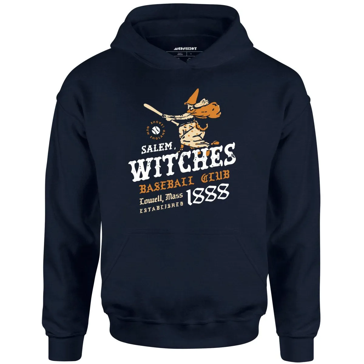 Salem Witches - Massachusetts - Vintage Defunct Baseball Teams - Unisex Hoodie