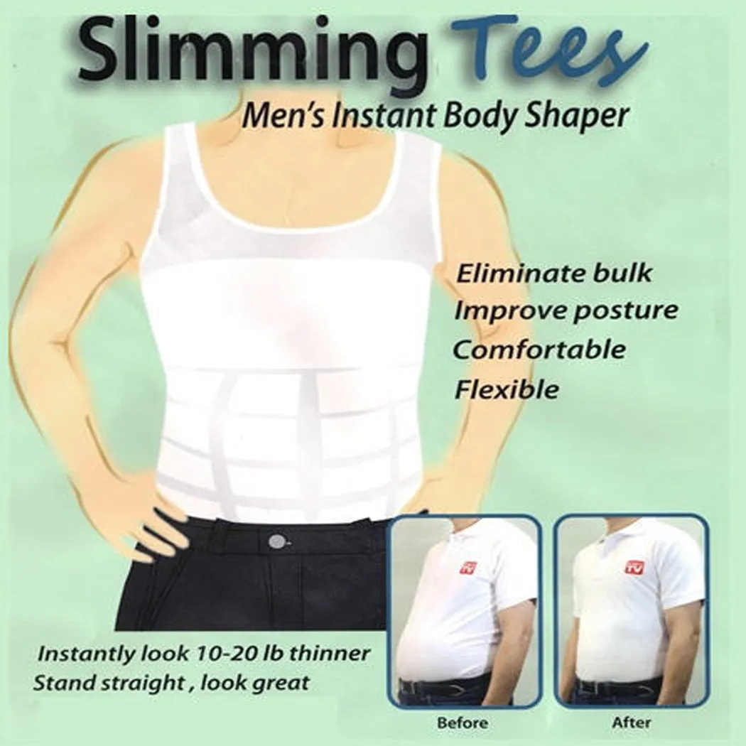 Slimming Tees- Men's Instant Body Shaper (Medium)