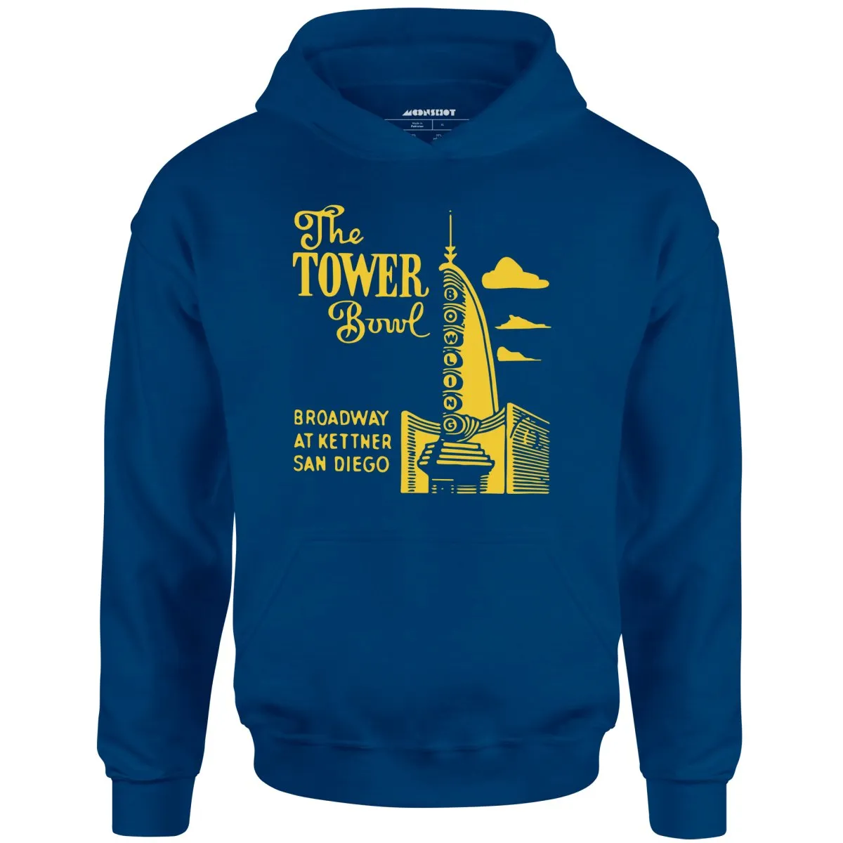 The Tower Bowl - San Diego, CA - Vintage Bowling Alley - Unisex Hoodie