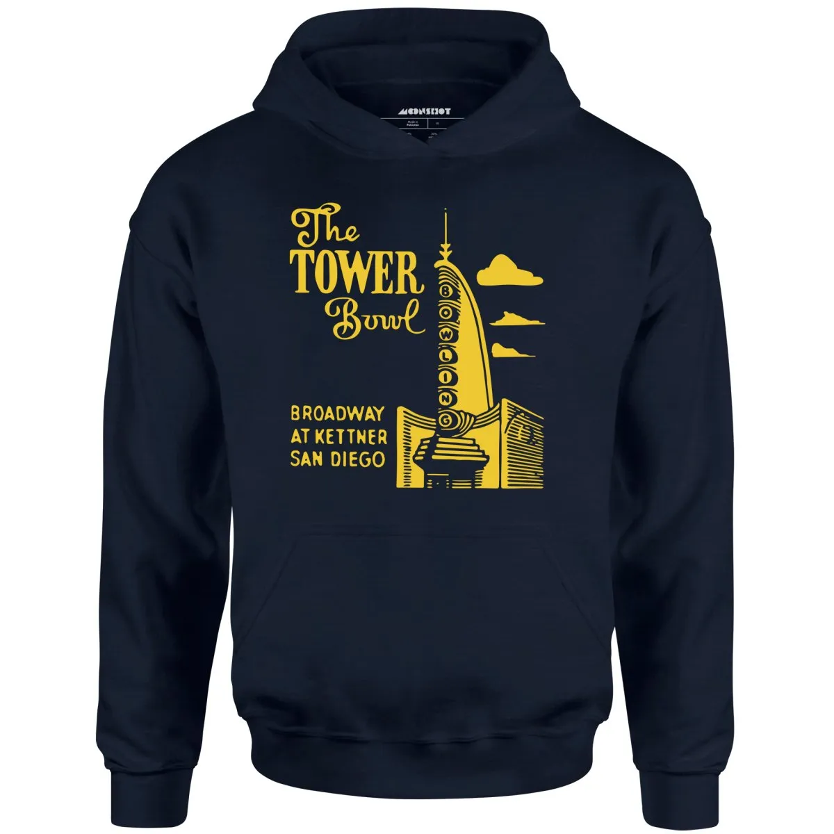 The Tower Bowl - San Diego, CA - Vintage Bowling Alley - Unisex Hoodie